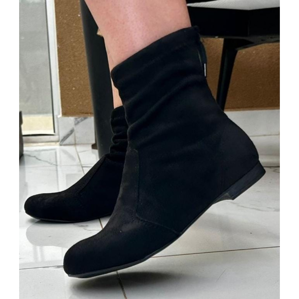 Coturno Strech Cano Curto - Preto (rasteiro)