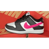 Dunk Infantil - Preto Branco Rosa