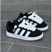 Adidas Campus - Preto Solado Branco com Caramelo