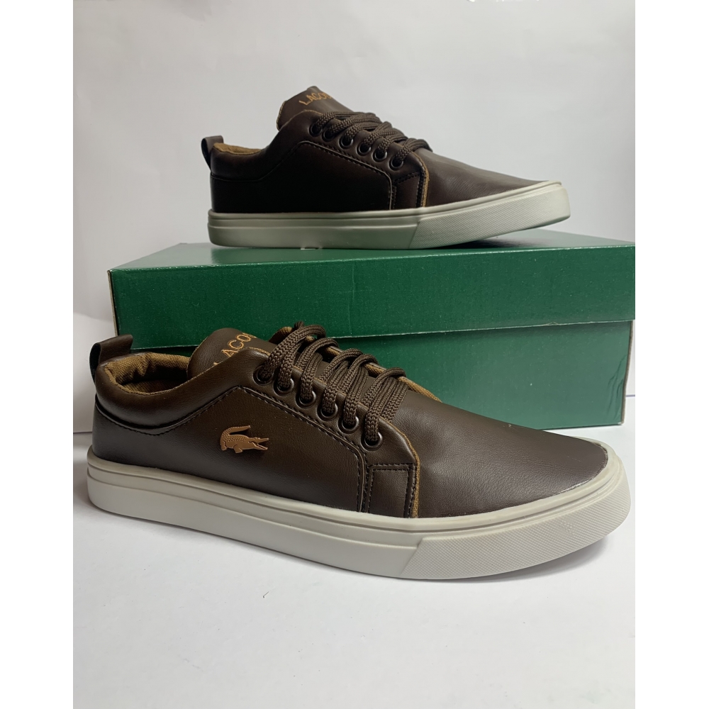 Sapatênis Lacoste Casual - Café (couro)