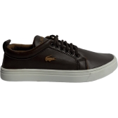 Sapatênis Lacoste Casual - Café (couro)