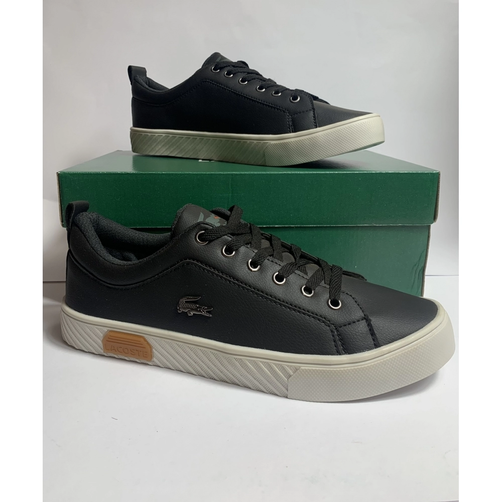 Sapatênis Lacoste - Preto(detalhe caramelo)