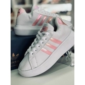 Adidas Plataforma - Branco Rosa