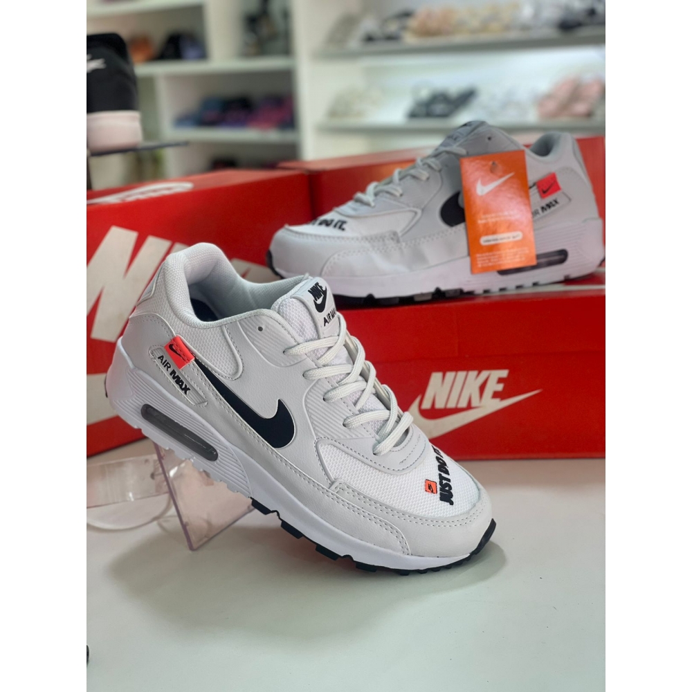 Air Max 90 Just do It - Branco Branco Preto