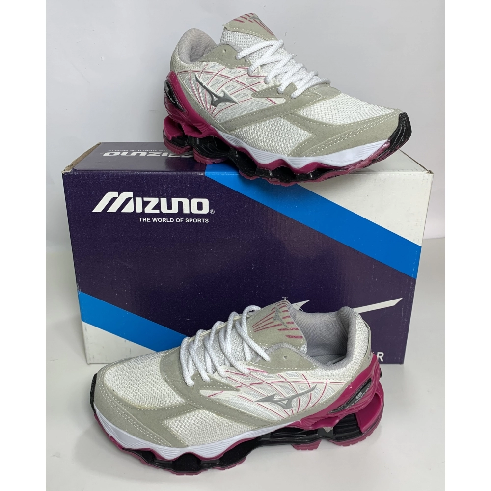 Mizuno LS - Branco Pink