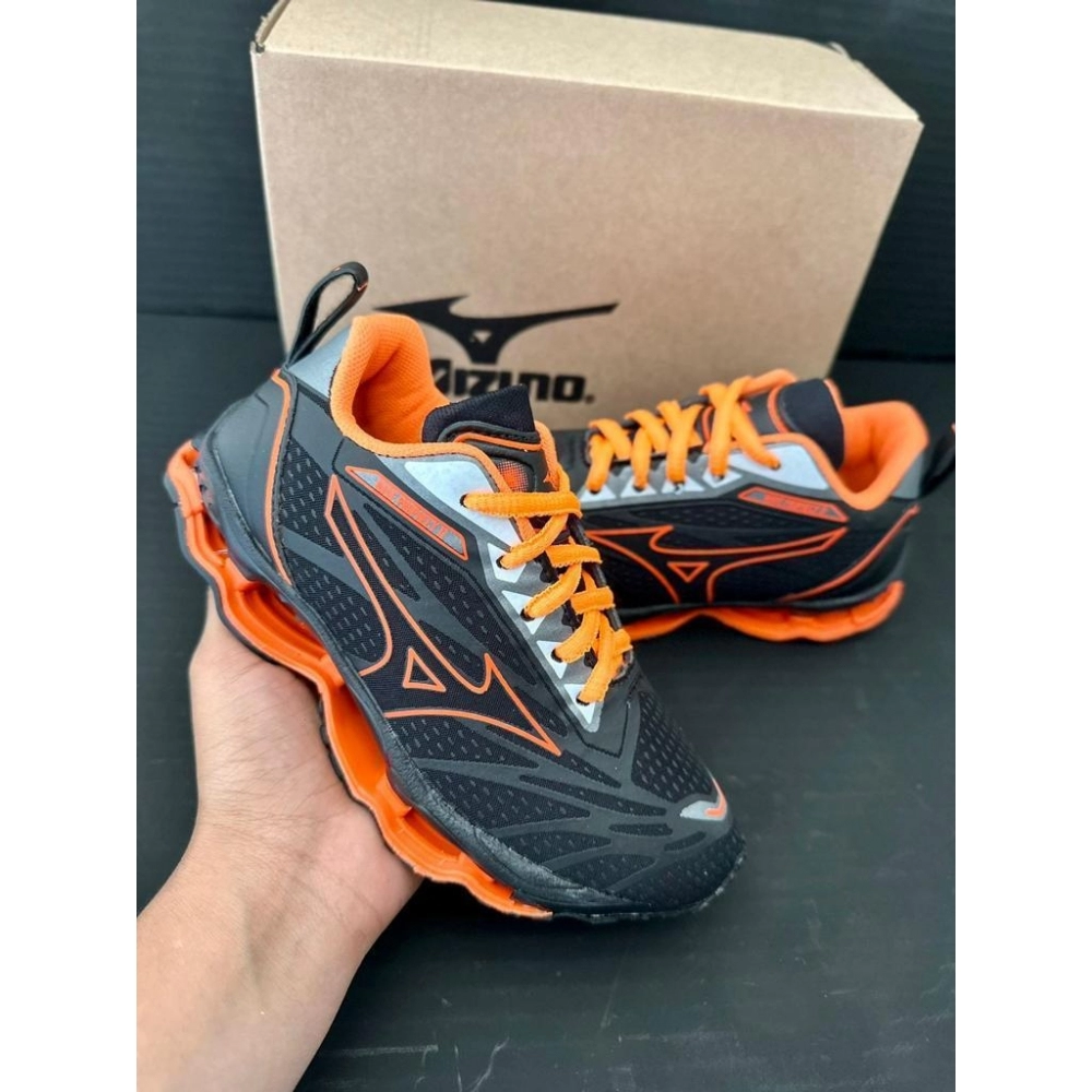 Mizuno Infantil - Preto Laranja