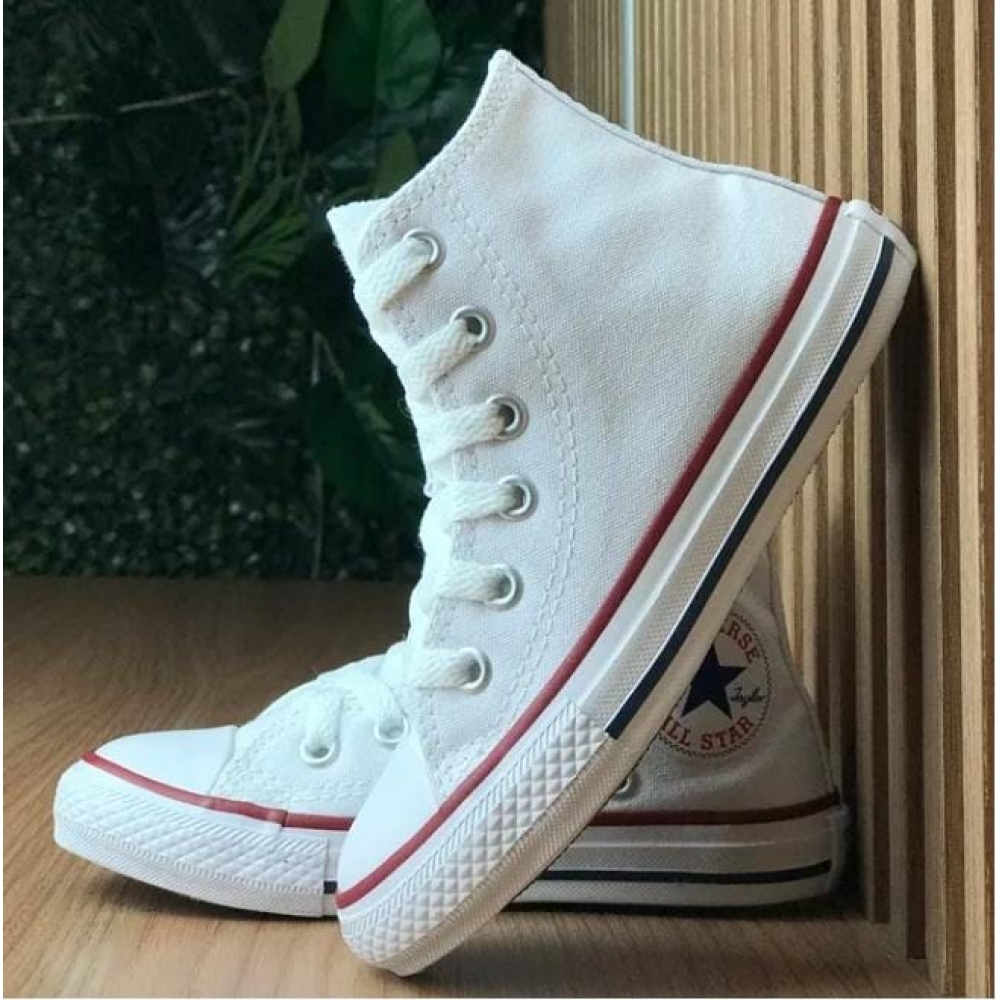 All Star Botinha - Branco L Vermelho