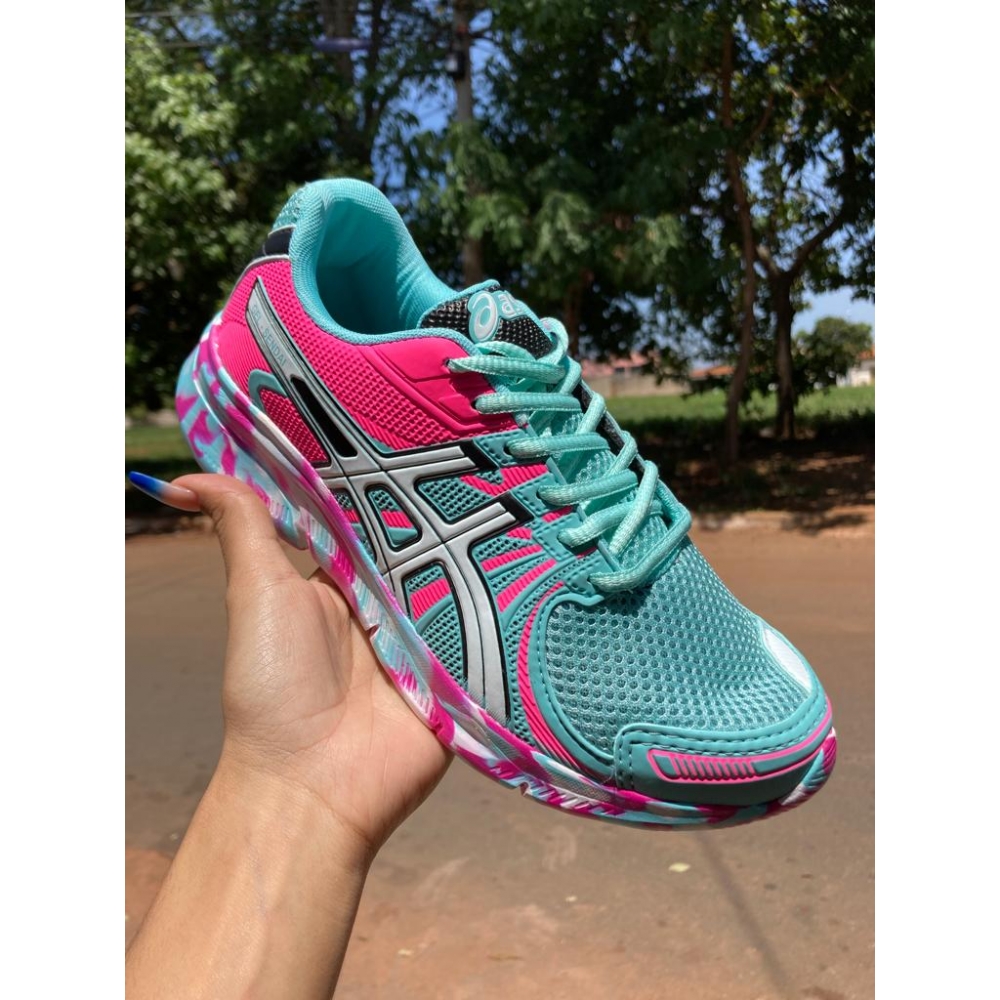 Asics - Verde Água Rosa
