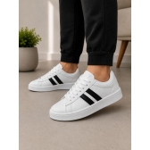 Tênis Casual Kadan - Branco detalhe Preto