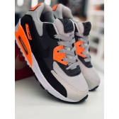 Air Max 90 - Cinza Preto Laranja