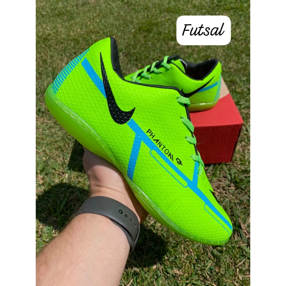 Chuteira Phanton Futsal - Preto Verde