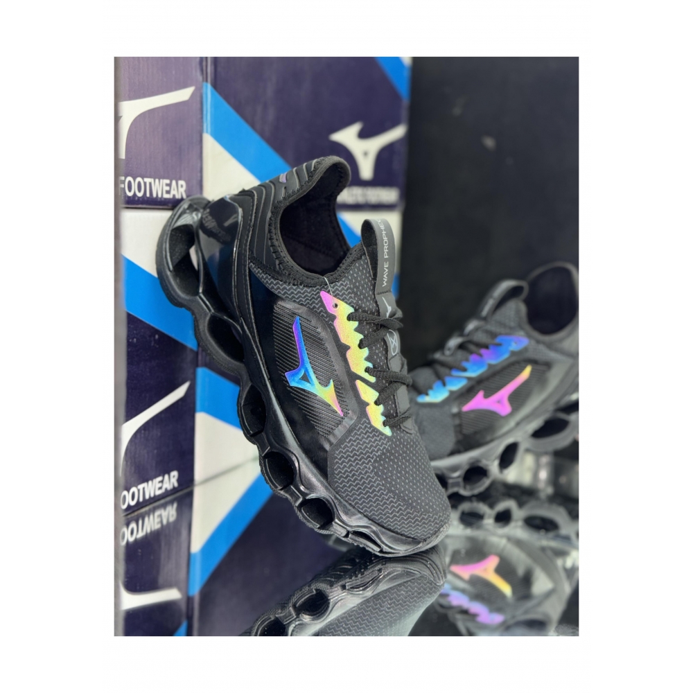 Mizuno Knit - Preto Camaleão