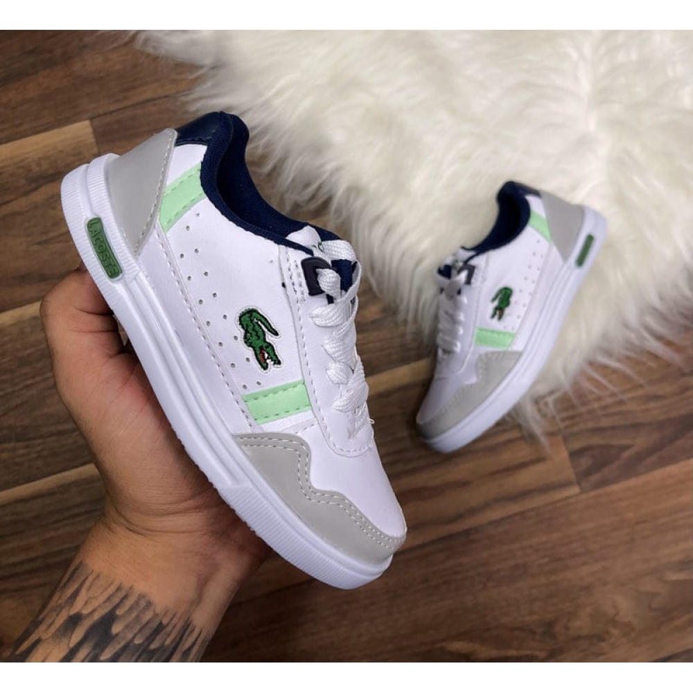 Lacoste Infantil - Branco Azul